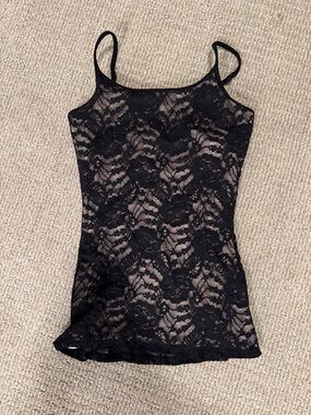 Black Lace Camisole Tank Top